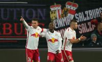 Jonatan Soriano, Naby Keita und Valon Berisha (RBS) (c) GEPA Pranter